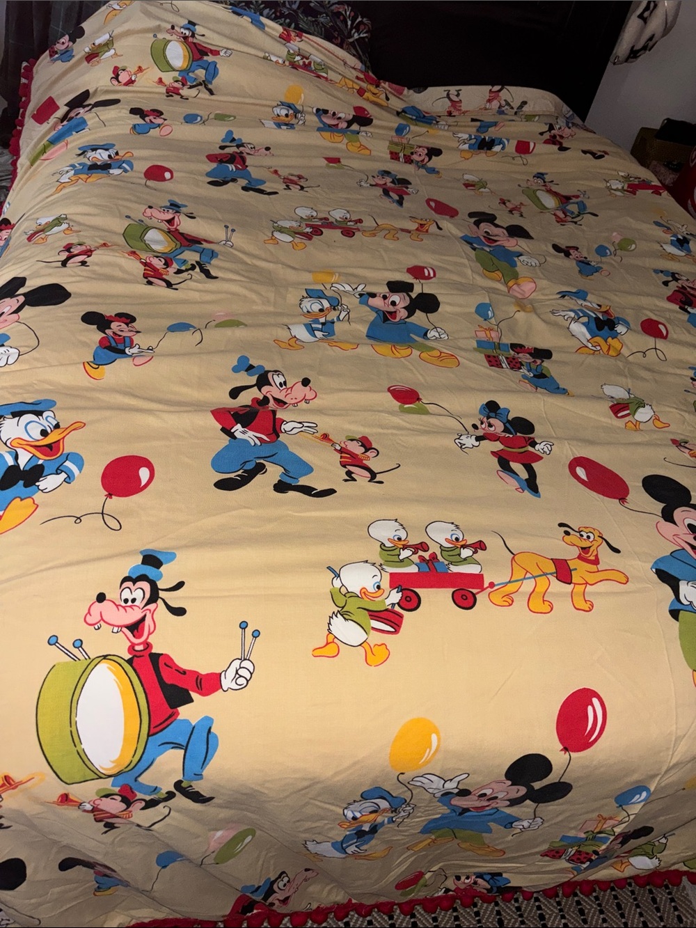 Vintage Disney Mickey Mouse bedspread